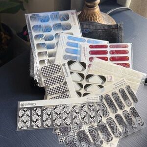 Jamberry Nail Wraps Collection - Black, White, Red, Blue